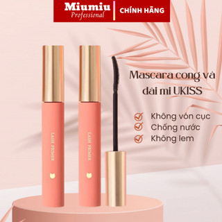 Chuốt mi Mascara Ukiss chống thấm nước lâu trôi đầu cọ mảnh chuốt dài và cong mi dành cho makeup chuyên nghiệp
