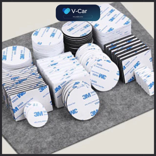 Miếng dán xốp 3M 2 mặt màu trắng đường kính 2,5cm. Miếng dán tượng, đồ trang trí đa dụng chắc chắn