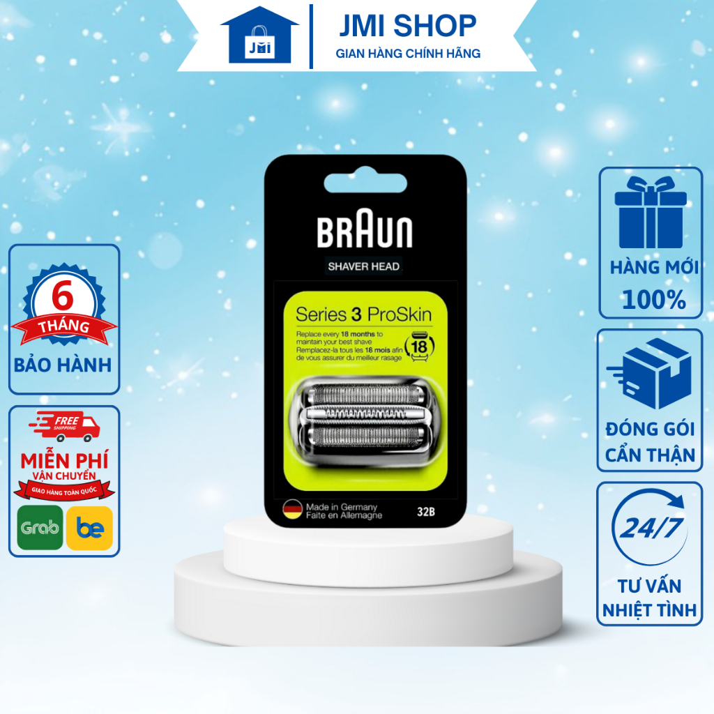 Bộ màng lưỡi bảo vệ máy Braun Series3 PROSKIN 32B - JMI SHOP