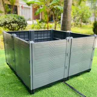 Chậu ghép thông minh 100x100x55Cm: HDPE/PP, phù hợp mọi loại rau, hoa & cây cảnh trồng đô thị.