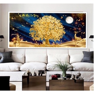 Tranh đính đá Phú quý cát tường VS488 (120x60cm) - tranh chưa đính đá