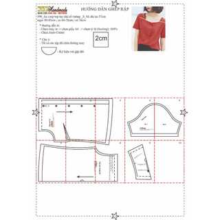 Rập giấy A0 áo croptop cổ vuông mã 590