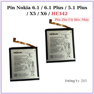 Pin he342/nokia 5.1 plus/x6/ 6.1/6.1 plus zin bóc máy
