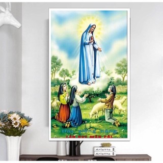 Tranh đính đá Đức Mẹ MARIA - Kích thước: 60x90cm (tranh chưa đính đá)