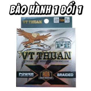  Dây PE X8 VT Thuận 150 mét chuyên câu lure  có bảo hành  
