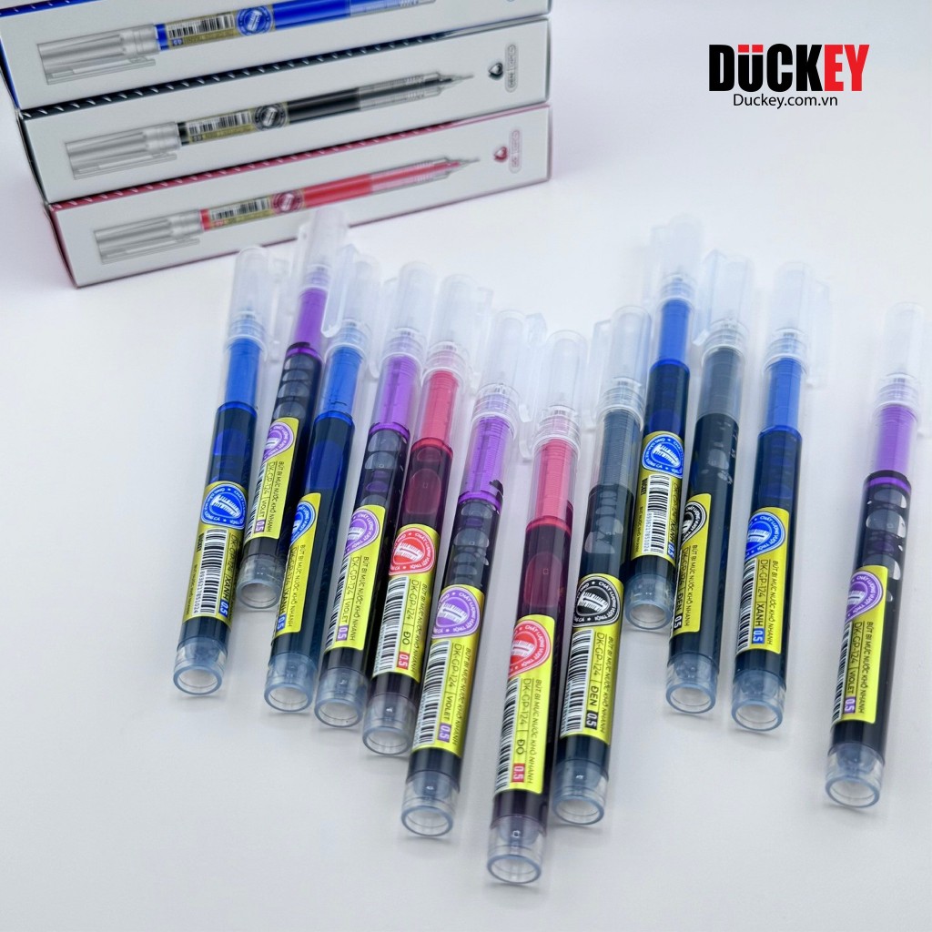 Bút gel liền mực thân to Duckey 124 0,5mm