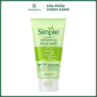 Gel rửa mặt simple dưỡng ẩm 50ml hasaki sản phẩm chính hãng