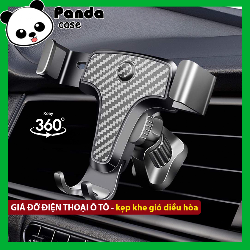 Giá đỡ điện thoại trên ô tô kẹp khe cửa gió điều hòa xoay 360 độ cực chắc chắn – Panda Case