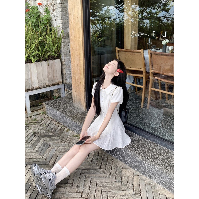 [NEW/ SẴN] Đầm/Váy sơ mi viền bèo xếp ly kèm quần bảo hộ Lira Dress | BigBuy360 - bigbuy360.vn