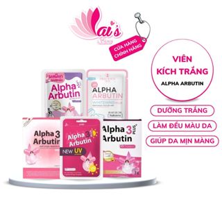 Vỉ 10 Viên Bột Kích Trắng Kyra Alpha Arbutin 3 Plus Đêm, Ngày UV Giúp Da Trắng Mịn Thái Lan Chính Hãng - Lai's Store