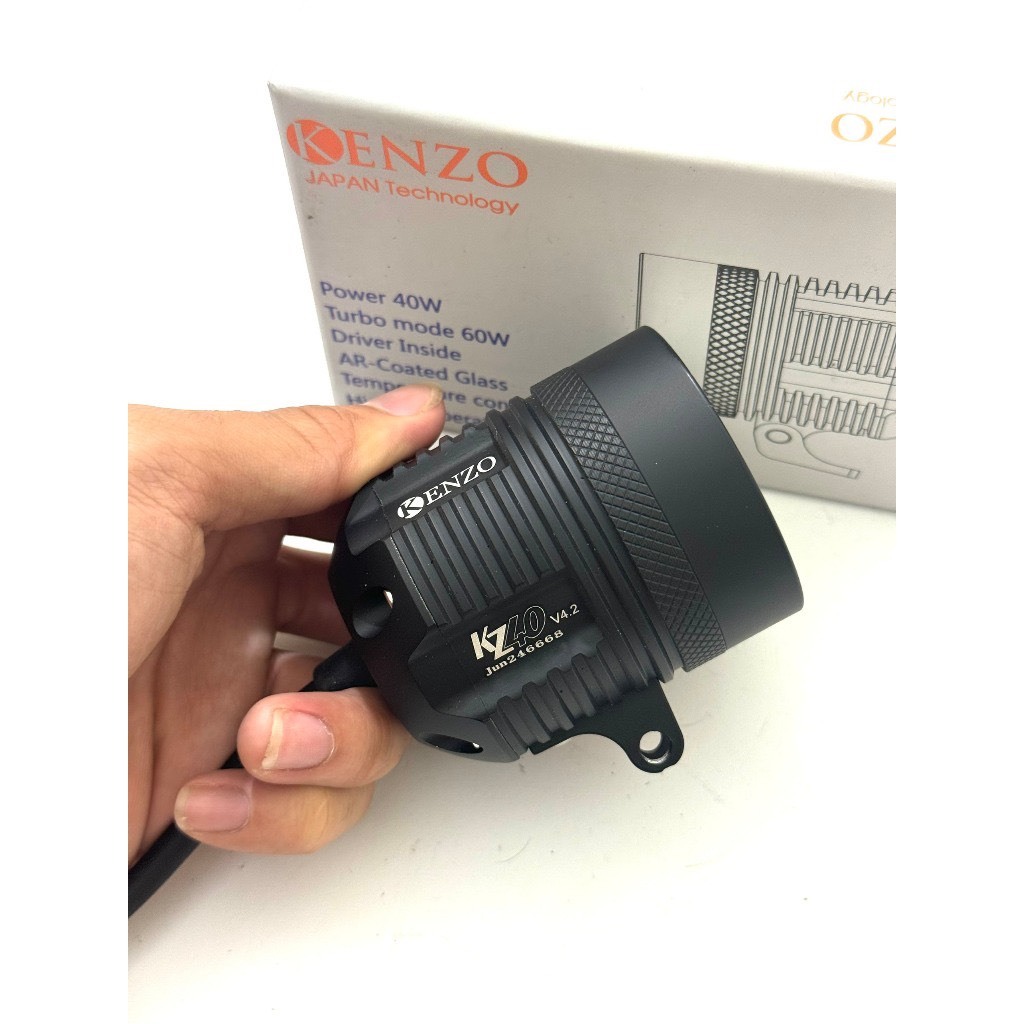 Đèn trợ sáng l4x Kenzo V40 ánh sáng trắng dành cho oto xe máy BH 1 Năm