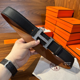 THẮT LƯNG NAM CHỮ H ĐÍNH ĐÁ BẠC FULL HỘP CAO CẤP