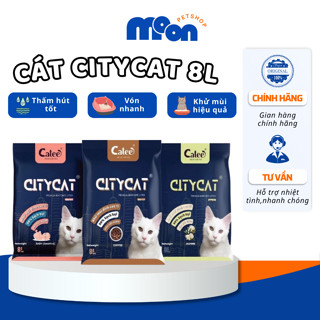 Cát vệ sinh cho mèo Citycat 8l - Cát đất sét khử mùi ít bụi