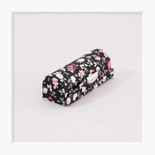 Hộp đựng son Classy có gương , nắp gập bọc vải họa tiết hoa nhí vintage, kích thước 8,3X2,3X2,4cm Q579
