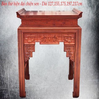 Bàn thờ chiện phong thủy gỗ hương hàng đặt cao 127cm