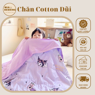 Chăn cotton đũi dễ thương cho bé, chăn cho bé đi học kích thước 1m x 1m5
