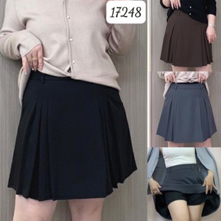  Váy Xếp Ly Bigize Nữ Cao Cấp Có Lót Quần LinhStyle - Chân Váy Bigsize Nữ Dài Xòe Xếp Ly Cao Cấp 17248 