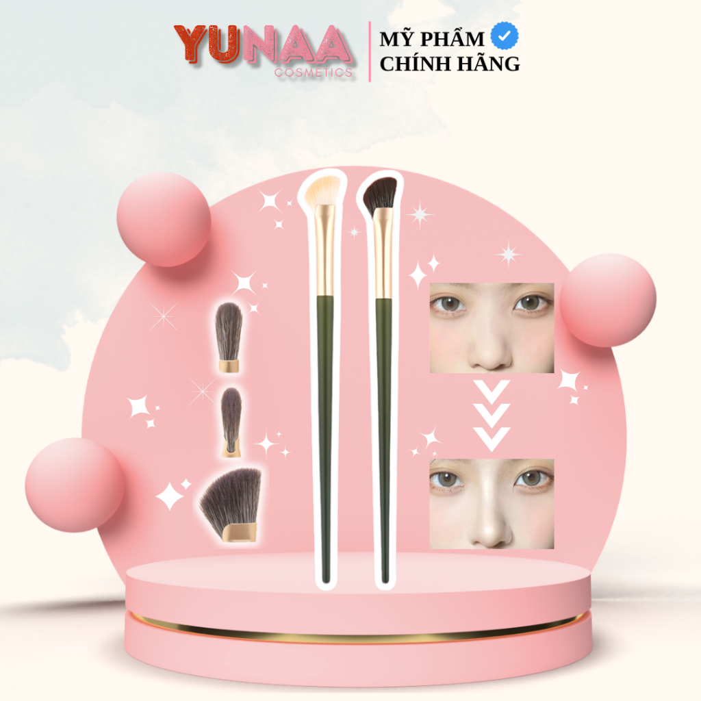   Y246  Cọ Đánh Khối Mũi 3D - Cọ Trang Điểm Vạt Xéo Tạo Highlight Sống Mũi Ba Chiều - Tự Nhiên Chuyên Nghiệp 
