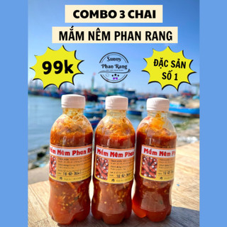  Combo 3 chai Mắm nêm cá cơm Phan nguyên con nhà làm mắm cái cá cơm Phan Rang Đặc sản Ninh Thuận chai nhựa 350ml 
