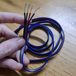 Dây điện 4 dây sử dụng cho LED dây 4 pin nhiều màu, cho led dây điện áp thấp 5V-24V.