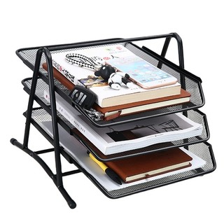 Kệ đựng tài liệu 3 tầng, giá để hồ sơ, đựng tài liệu, kệ sắt đựng hồ sơ văn phòng, khung kim loại chắc chắn