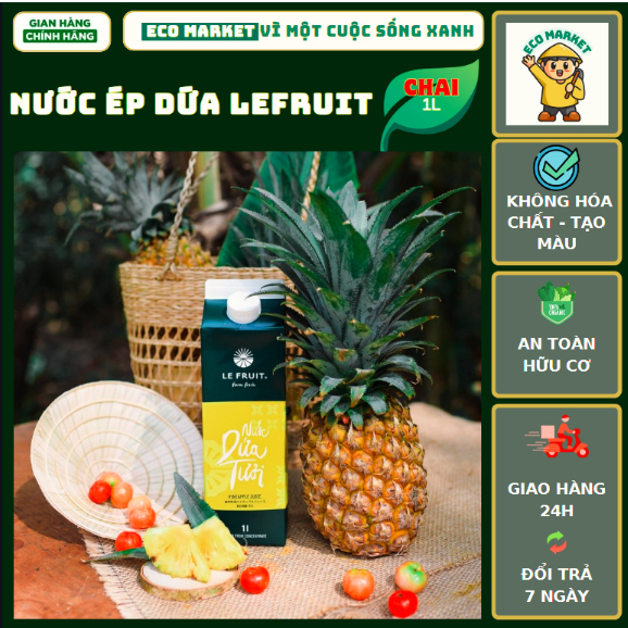 Nước ép trái cây nectar dứa (thơm) Le Fruit hộp 1L