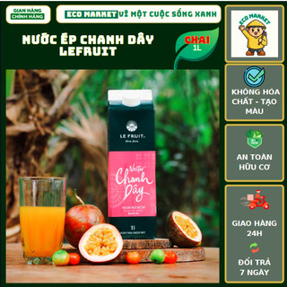 Nước ep trái cây tự nhiên chanh dây nguyên chất Le Fruit hộp 1L