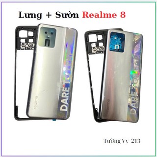 Vỏ lưng + sườn realme 8,thay thế