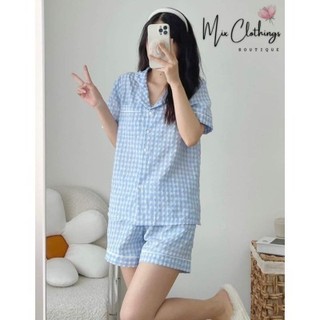 Sét bộ Pyjama Kẻ Phong Cách Hàn Quốc Siêu Hot
