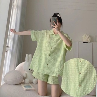 Sét bộ Pyjama Kẻ Phong Cách Hàn Quốc Siêu Hot