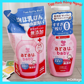 NƯỚC SÚC BÌNH SỮA ARAU DẠNG CHAI(500ml) VÀ TÚI MẪU MỚI 450ML