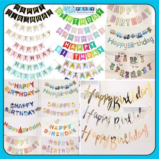 Dây chữ happy birthday ép kim loại đẹp có video ảnh thật