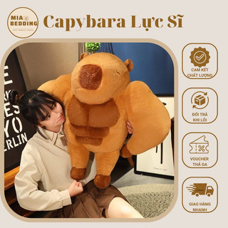  Gấu Bông Capybara Lực Sĩ Cơ Bắp Thú Nhồi Bông Chuột Lang Nước 6 Múi Siêu Ngầu 