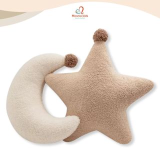 Gối ôm đa năng trăng sao cho bé, gối chặn trẻ em nhồi bông mềm mịn - Monnie Kids