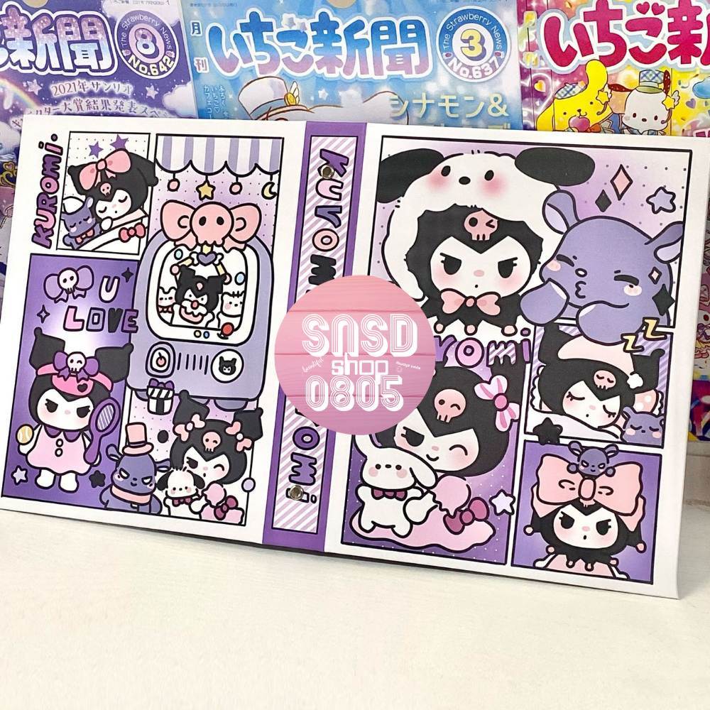 ❌KÈM 10 SHEET❌ Binder A5 Mẫu Sanrio Kuromi, Album Ảnh Bìa Cứng Đựng Card, Polaroid Kpop