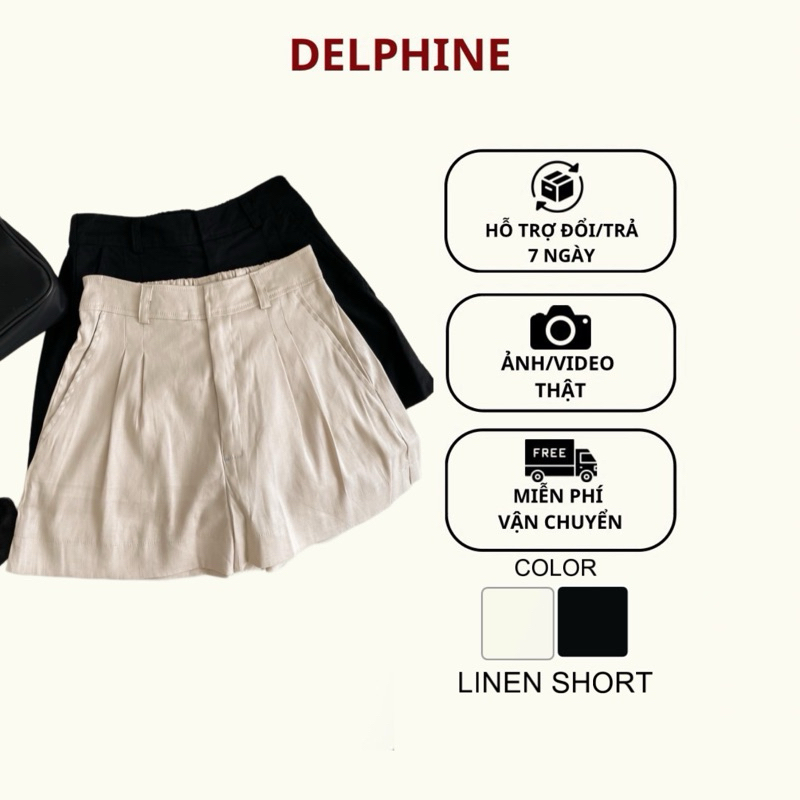 [DELPHINE] quần short linen | LINEN SHORT