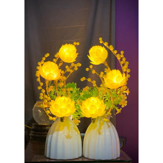 đèn thờ hoa sen. hàng vip loại 1. led 12v.mẫu đèn 3 bông sen. dáng chầu lộc cắm điểm ngọc