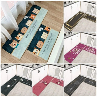 [RẺ VÔ ĐỊCH]💥 bộ 2 thảm bếp lv nỉ nhung chống trượt thấm hút tốt, thảm chùi chân, thảm lau chân mẫu thương hiệu