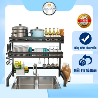 Kệ đựng bát đĩa trên bồn rửa bát đa năng cao cấp 1/2 tầng kệ để chén đĩa trên bồn rửa bát