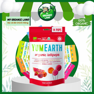 Kẹo mút trái cây yumearth hữu cơ - yumearth organic lollipops cho bé - túi 14 chiếc