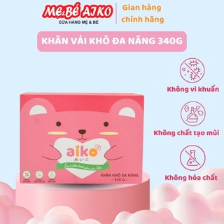 KHĂN VẢI KHÔ ĐA NĂNG AIKO HỘP 340g- 160 TỜ