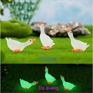 ]tiểu cảnh con vịt dạ quang trang trí hồ cá, bể cá, bonsai, terrarium,..