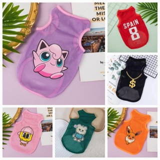 Áo thun lưới mát mẻ cho chó mèo, áo hè siêu kute thú cưng (800g - 10kg)