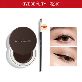  Gel kẻ mắt kẻ chân mày UNNY trang điểm chuyên nghiệp lâu trôi 4 màu màu tùy chọn kèm cọ 