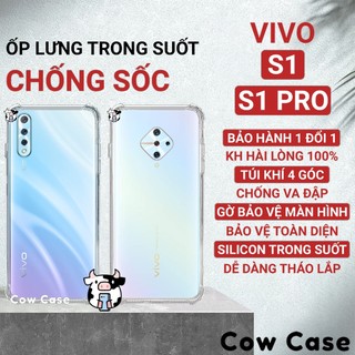 Ốp lưng Vivo S1, S1 Pro chống sốc silicon dẻo trong suốt Cowcase | Vỏ điện thoại Vivo TRON