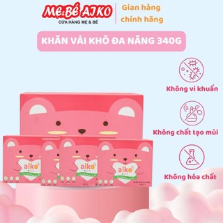 Combo 5 Khăn Vải Khô Hộp Aiko 340g/hộp