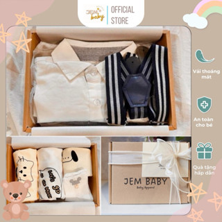 Set quà sơ sinh tặng đầy tháng, thôi nôi cao cấp, mix sẵn cho bé trai, bé gái, nhiều mẫu, tặng kèm thiệp kraft