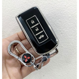 Ốp Chìa Khóa Xe Xforce, Xpander, Outlander, Attrage - chìa 3 nút kèm móc treo chìa MTG