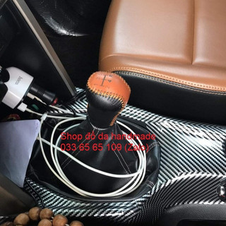 Bao da cần số Toyota Innova 2017-2024 số sàn bằng da bò thật