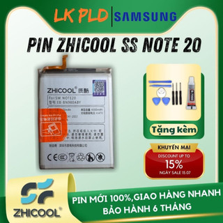 Pin samsung note 20 zhicool, pin samsung note 20 4300mah, tặng kèm bộ mở máy và keo dán